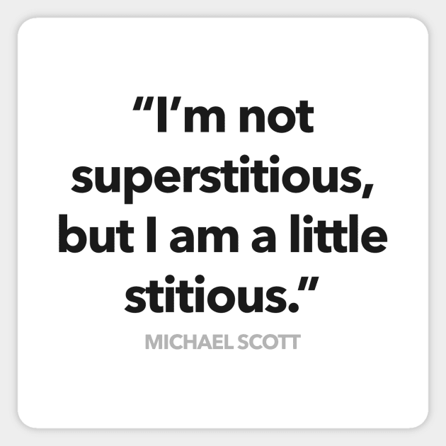 Im A Little Stitious Sticker by Migs